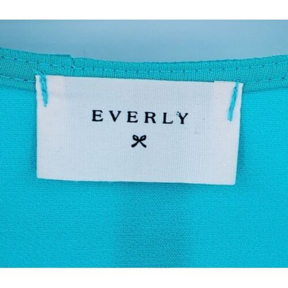 Everly Teal Turquoise Shift Dress Size Small Great Condition Very Cute - Picture 3 of 4
